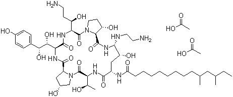 Caspofungin acetate molecular structure (CAS 179463-17-3)
