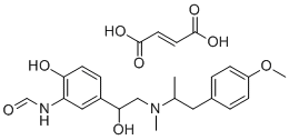 (E)-but-2-enedioic acid N-[2-hydroxy-5-[1-hydroxy-2-[1-(4-methoxyphenyl)propan-2-yl-methylamino]ethyl]phenyl]formamide molecular structure (CAS 1795133-97-9)
