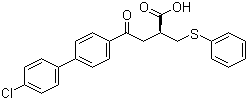 (S)-4-(4'-氯联苯-4-基)-4-氧代-2-(苯硫基甲基)丁酸分子结构 (CAS 179545-77-8)