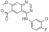 N-(3-Chloro-4-fluorophenyl)-7-methoxy-6-nitroquinazolin-4-amine molecular structure (CAS 179552-74-0)