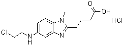 5-[(2-Chloroethyl)amino]-1-methyl-1H-benzimidazole-2-butanoic acid hydrochloride (1:1) molecular structure (CAS 1797881-48-1)