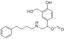 structure of CAS# 1798014-51-3, Salmeterol Impurity A;[1-[4-hydroxy-3-(hydroxymethyl)phenyl]-2-(4-phenylbutylamino)ethyl] formate