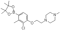 1-[2-[2-Chloro-3-methyl-4-(4,4,5,5-tetramethyl-1,3,2-dioxaborolan-2-yl)phenoxy]ethyl]-4-methylpiperazine molecular structure (CAS 1799612-11-5)