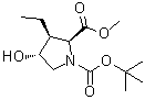 (2S,3S,4R)-3-乙基-4-羟基-1,2-吡咯烷二甲酸 1-叔丁酯 2-甲酯分子结构 (CAS 1799733-68-8)