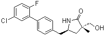 (3S,5R)-5-[(5'-Chloro-2'-fluoro[1,1'-biphenyl]-4-yl)methyl]-3-(hydroxymethyl)-3-methyl-2-pyrrolidinone molecular structure (CAS 1802379-04-9)