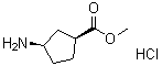 结构式 CAS# 180323-49-3, (1S,3R)-3-氨基环戊烷羧酸甲酯盐酸盐
