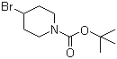 1-Boc-4-溴哌啶分子结构 (CAS 180695-79-8)