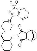 (3aR,4S,7R,7aS)-2-[[(1R,2R)-2-[[4-(1,1-二氧代-1,2-苯并异噻唑-3-基)-1-哌嗪基]甲基]环己基]甲基]六氢-4,7-甲桥-1H-异吲哚-1,3(2H)-二酮分子结构 (CAS 1807607-99-3)