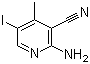 2-Amino-3-cyano-4-methyl-5-iodopyridine molecular structure (CAS 180995-02-2)