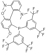 2'-(Bis(3,5-bis(trifluoromethyl)phenyl)phosphino)-3',6'-dimethoxy-N2,N2,N6,N6-tetramethyl-[1,1'-biphenyl]-2,6-diamine molecular structure (CAS 1810068-30-4)