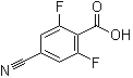 4-Cyano-2,6-difluorobenzoic acid molecular structure (CAS 181073-82-5)