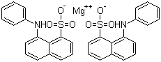 structure of CAS# 18108-68-4, 8-Anilino-1-naphthalenesulfonic acid magnesium salt;1,8-ANS magnesium salt