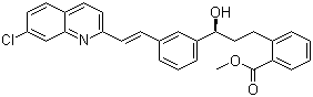 结构式 CAS# 181139-72-0, [S-(E)]-2-[3-[3-[2-(7-氯-2-喹啉基)乙烯基]苯基]-3-羟基丙基]苯甲酸甲酯