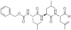 (S)-N-[(Phenylmethoxy)carbonyl]-L-leucyl-N-(1-formyl-3-methyl-3-butenyl)-L-leucinamide molecular structure (CAS 181139-85-5)