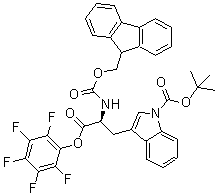1-[(1,1-Dimethylethoxy)carbonyl]-N-[(9H-fluoren-9-ylmethoxy)carbonyl]-L-tryptophan pentafluorophenyl ester molecular structure (CAS 181311-44-4)