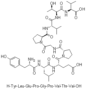 L-Tyrosyl-L-leucyl-L-alpha-glutamyl-L-prolylglycyl-L-prolyl-L-valyl-L-threonyl-L-valine molecular structure (CAS 181477-91-8)