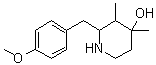2-(4-Methoxybenzyl)-3,4-dimethyl-4-piperidinol molecular structure (CAS 18175-34-3)