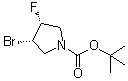 (3R,4S)-rel-3-Bromo-4-fluoro-1-pyrrolidinecarboxylic acid 1,1-dimethylethyl ester molecular structure (CAS 1818847-23-2)