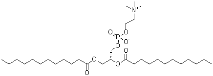 L-alpha-Dilauroylglyceryl-3-phosphorylcholine molecular structure (CAS 18194-25-7)