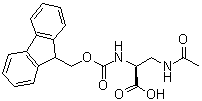 结构式 CAS# 181952-29-4, 3-(乙酰氨基)-N-[芴甲氧羰基]-L-丙氨酸