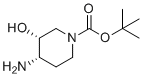 Tert-butyl (3R,4S)-4-amino-3-hydroxypiperidine-1-carboxylate molecular structure (CAS 1821799-48-7)