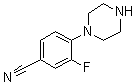 3-Fluoro-4-(piperazin-1-yl)benzonitrile molecular structure (CAS 182181-38-0)