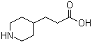 4-Piperidinepropanoic acid molecular structure (CAS 1822-32-8)