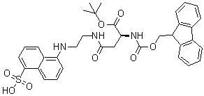 N2-[(9H-Fluoren-9-ylmethoxy)carbonyl]-N-[2-[(5-sulfo-1-naphthalenyl)amino]ethyl]-L-asparagine 1-(1,1-dimethylethyl) ester molecular structure (CAS 182253-74-3)