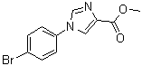 1-(4-Bromophenyl)-1H-imidazole-4-carboxylic acid methyl ester molecular structure (CAS 1823255-95-3)