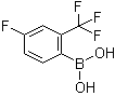 structure of CAS# 182344-16-7, (4-Fluoro-2-trifluoromethylphenyl)boronic acid