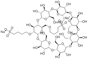 Sulfobutylbetadex sodium molecular structure (CAS 182410-00-0)