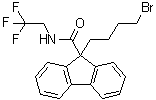 9-(4-溴丁基)-N-(2,2,2-三氟乙基)-9H-芴-9-甲酰胺分子结构 (CAS 182438-98-8)