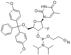 5-Methyl-2'-Fluoro-U Phosphoramidite molecular structure (CAS 182700-06-7)