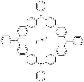 Hydridotetrakis(triphenylphosphine)rhodium(I) molecular structure (CAS 18284-36-1)