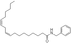 (9Z,12Z)-N-苄基-9,12-十八碳二烯酰胺分子结构 (CAS 18286-71-0)