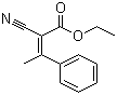 Ethyl 2-cyano-3-phenylcrotonate molecular structure (CAS 18300-89-5)