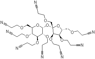 Cyanoethyl sucrose molecular structure (CAS 18304-13-7)