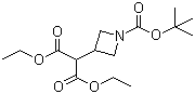 2-[1-[(tert-Butoxyl)carbonyl]-3-azetidinyl]propanedioic acid 1,3-diethyl ester molecular structure (CAS 183062-95-5)