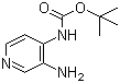 structure of CAS# 183311-28-6, (3-Amino-4-pyridinyl)carbamic acid tert-butyl ester