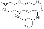 structure of CAS# 183321-83-7, 6-(2-Chloroethoxy)-N-(3-ethynylphenyl)-7-(2-methoxyethoxy)-4-quinazolinamine
