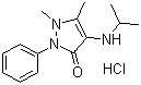 structure of CAS# 18342-39-7, Isopyrin hydrochloride;1,2-Dihydro-4-(isopropylamino)-1,5-dimethyl-2-phenyl-3H-pyrazol-3-one hydrochloride; Ramifenazone hydrochloride