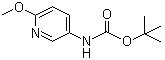 structure of CAS# 183741-80-2, tert-Butyl N-(6-methoxypyridin-3-yl)carbamate;(6-Methoxy-3-pyridinyl)-carbamic acid 1,1-dimethylethyl ester