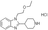 1-(2-Ethoxyethyl)-2-(4-piperidinyl)-1H-benzimidazole hydrochloride (1:1) molecular structure (CAS 1841081-72-8)