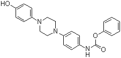 [4-[4-(4-Hydroxyphenyl)-1-piperazinyl]phenyl]carbamic acid phenyl ester molecular structure (CAS 184177-81-9)