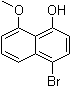 1-Bromo-5-methoxy-4-naphthalenol molecular structure (CAS 184221-86-1)