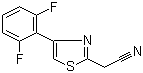 2-Cyanomethyl-4-(2,6-difluorophenyl)thiazole molecular structure (CAS 184839-29-0)