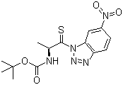 N-[(1S)-1-Methyl-2-(6-nitro-1H-benzotriazol-1-yl)-2-thioxoethyl]carbamic acid tert-butyl ester molecular structure (CAS 184951-86-8)
