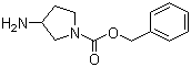 structure of CAS# 185057-50-5, N-Cbz-3-aminopyrrolidine;Benzyl 3-aminopyrrolidine-1-carboxylate; 3-Amino-pyrrolidine-1-carboxylic acid benzyl ester