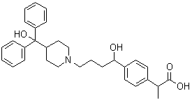 4-[1-Hydroxy-4-[4-(hydroxydiphenylmethyl)-1-piperidinyl]butyl]-alpha-methylbenzeneacetic acid molecular structure (CAS 185066-33-5)