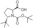 (2S,5R)-N-Boc-5-tert-butylpyrrolidine-2-carboxylic acid molecular structure (CAS 185142-15-8)